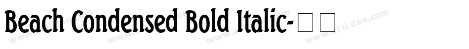 Beach Condensed Bold Italic字体转换